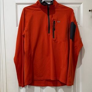 Koppen Men's Vibrant Orange Half-Zip Jacket